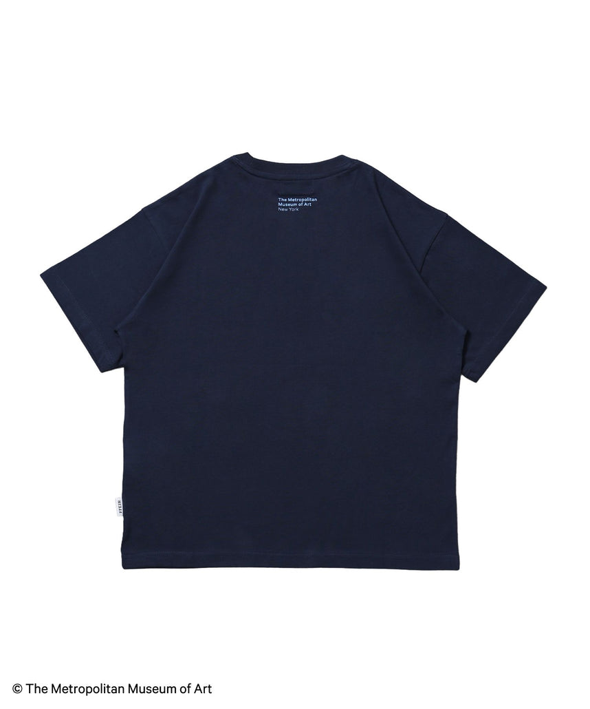 The MetワンポイントTシャツ / メトロポリタン美術館 半袖 クルーネック プリント ワンポイント ネイビー