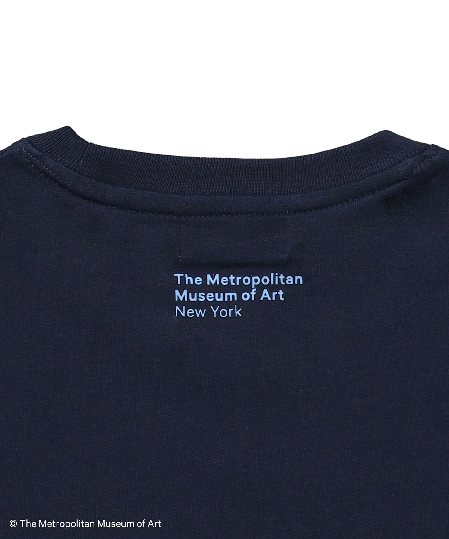 The MetワンポイントTシャツ / メトロポリタン美術館 半袖 クルーネック プリント ワンポイント ネイビー