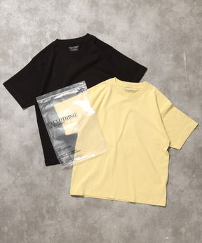 「ラフに着てもサマになる、太リブベーシックTシャツ」カラバリ太リブベーシックTシャツレモンイエロー