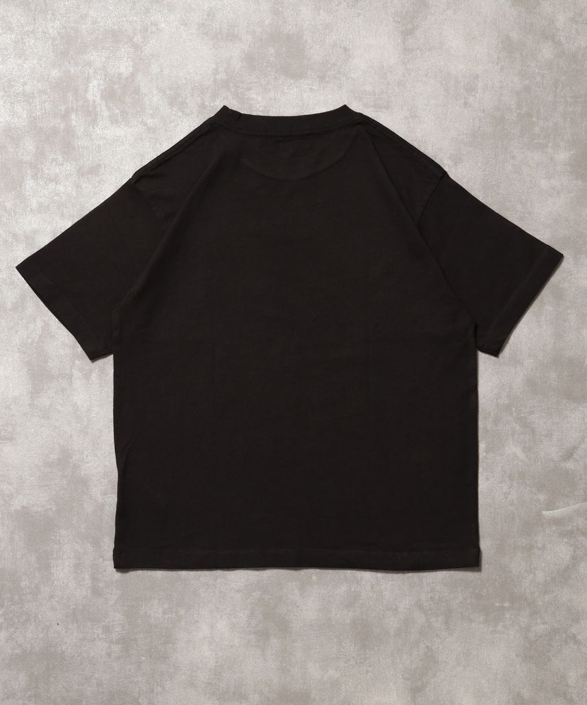 「ラフに着てもサマになる、太リブベーシックTシャツ」カラバリ太リブベーシックTシャツ ブラック