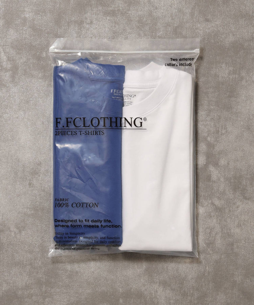【FFEIN(フェイン)】「ラフに着てもサマになる、太リブベーシックTシャツ」カラバリ太リブベーシックTシャツロイヤルブルー