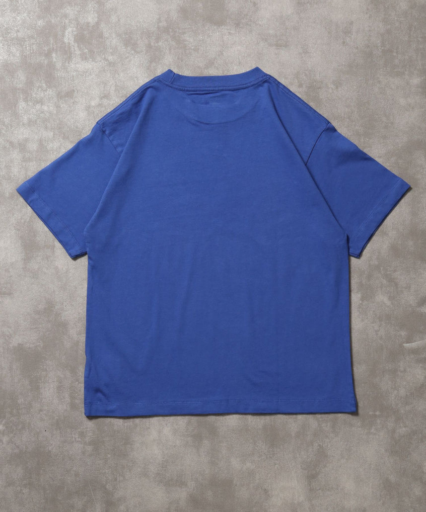 「ラフに着てもサマになる、太リブベーシックTシャツ」カラバリ太リブベーシックTシャツロイヤルブルー