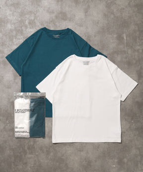 「FFEINらしいミニマルな着こなしを叶える」カラバリ細リブベーシックTシャツ【バイオウォッシュ】 ホワイト