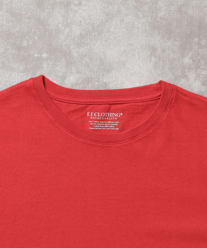 「FFEINらしいミニマルな着こなしを叶える」カラバリ細リブベーシックTシャツ【バイオウォッシュ】 ブラック