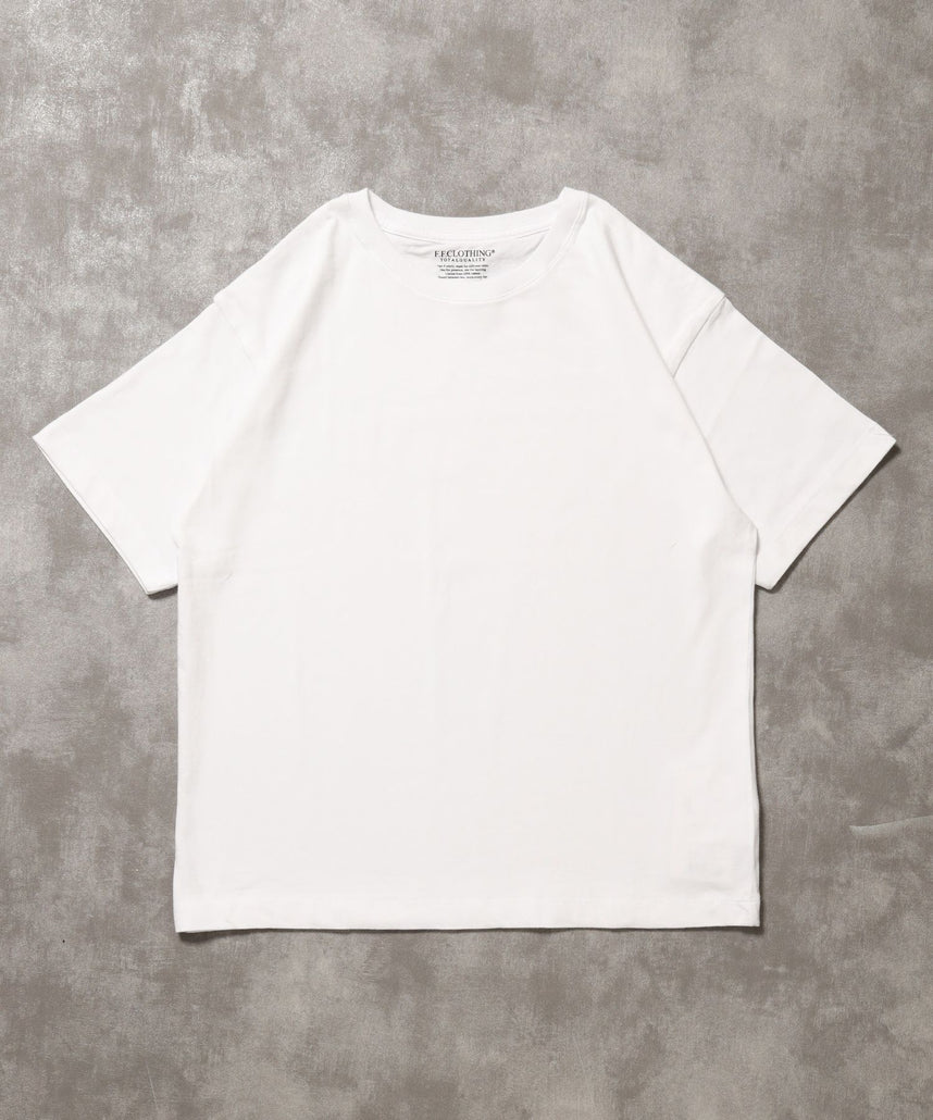 【FFEIN(フェイン)】「FFEINらしいミニマルな着こなしを叶える」カラバリ細リブベーシックTシャツ【バイオウォッシュ】 ホワイト