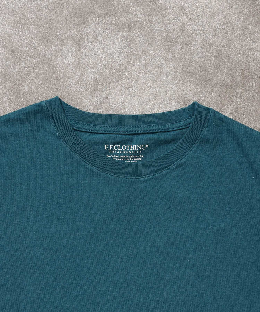 「FFEINらしいミニマルな着こなしを叶える」カラバリ細リブベーシックTシャツ【バイオウォッシュ】 ホワイト