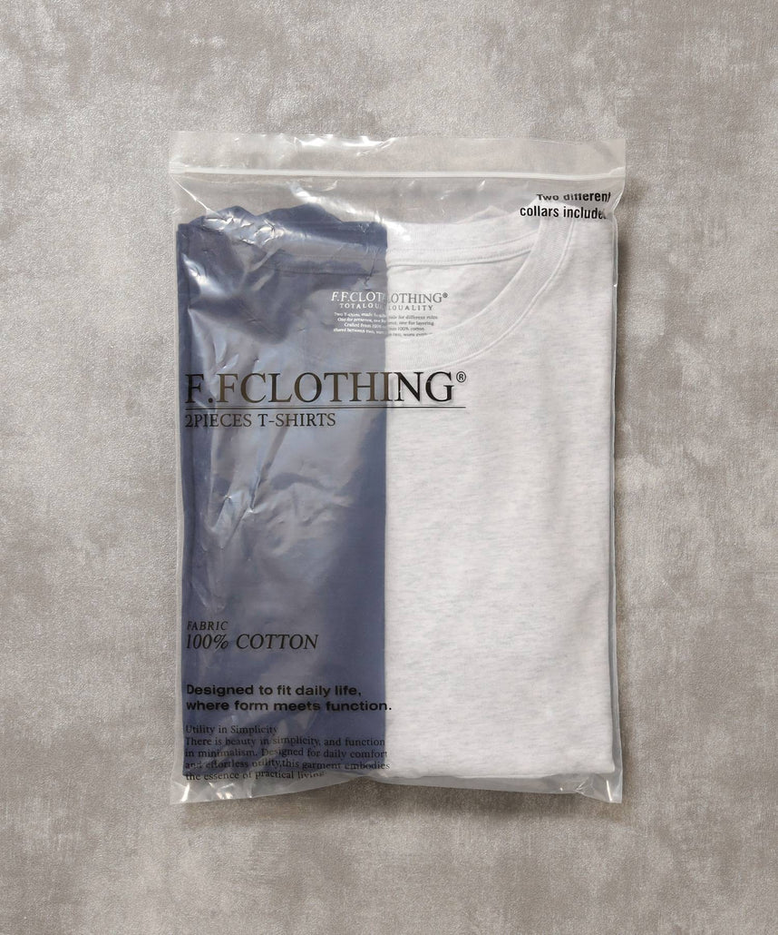 【FFEIN(フェイン)】「FFEINらしいミニマルな着こなしを叶える」カラバリ細リブベーシックTシャツ【バイオウォッシュ】 アッシュグレー