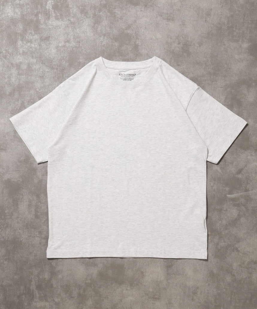 【FFEIN(フェイン)】「FFEINらしいミニマルな着こなしを叶える」カラバリ細リブベーシックTシャツ【バイオウォッシュ】 アッシュグレー