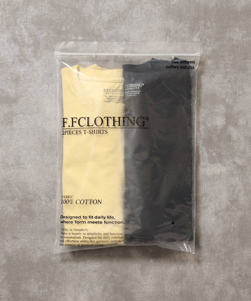 【FFEIN(フェイン)】「FFEINらしいミニマルな着こなしを叶える」カラバリ細リブベーシックTシャツ【バイオウォッシュ】 レモンイエロー