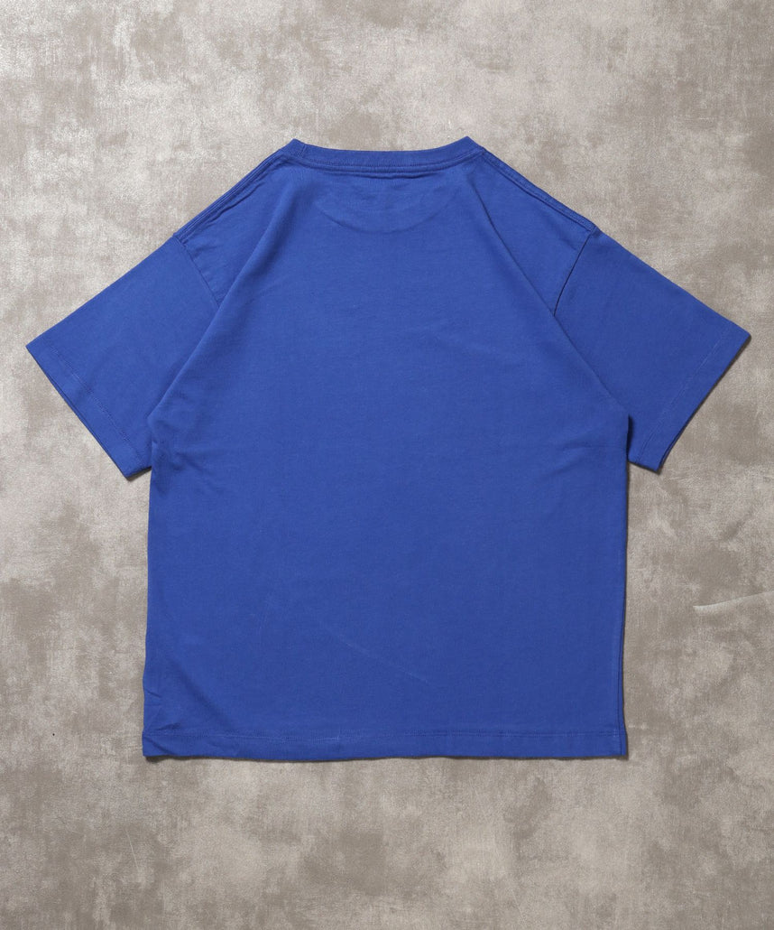 「FFEINらしいミニマルな着こなしを叶える」カラバリ細リブベーシックTシャツ【バイオウォッシュ】 ロイヤルブルー