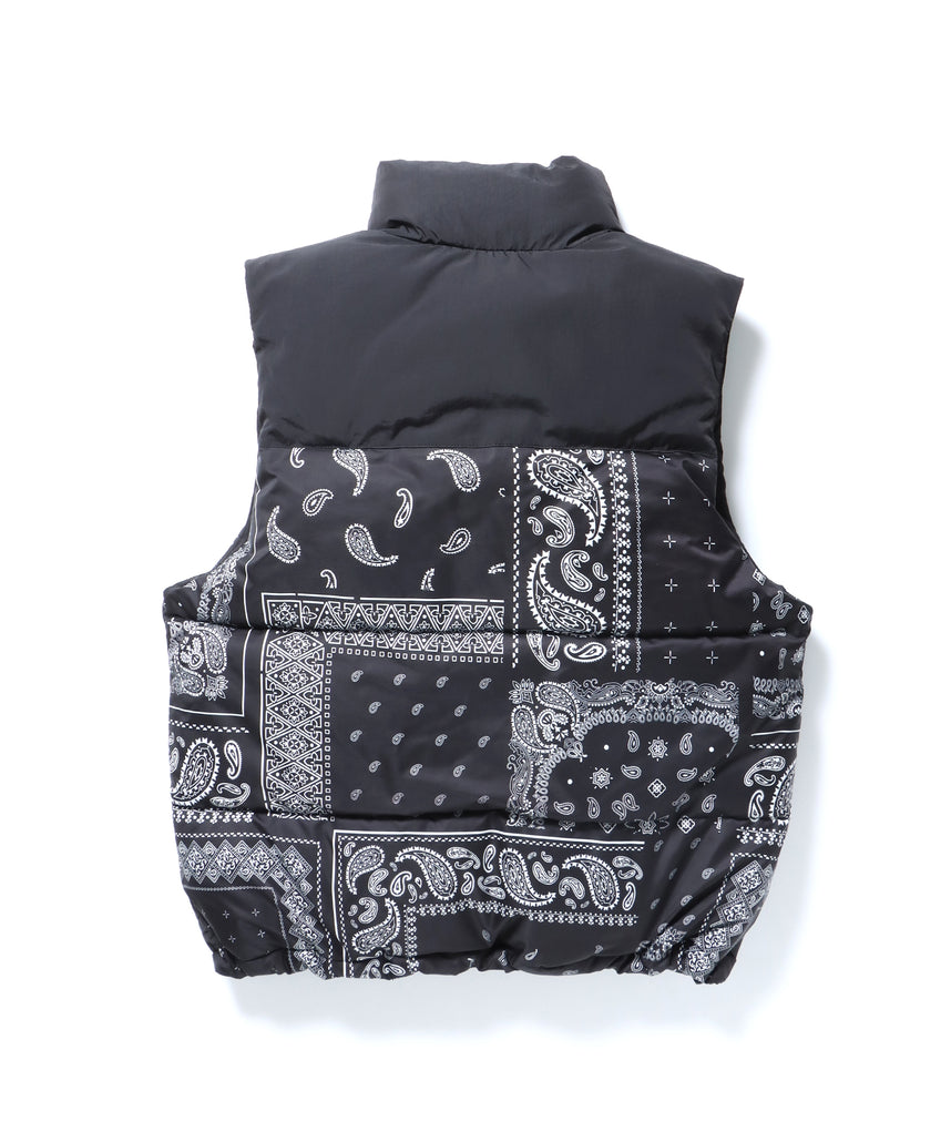 BD PUFFER VEST / 刺繍 オーバーサイズ ドローコード ワンポイント シンプル ノームコア ショート丈 シティガール シティボーイ 柄80