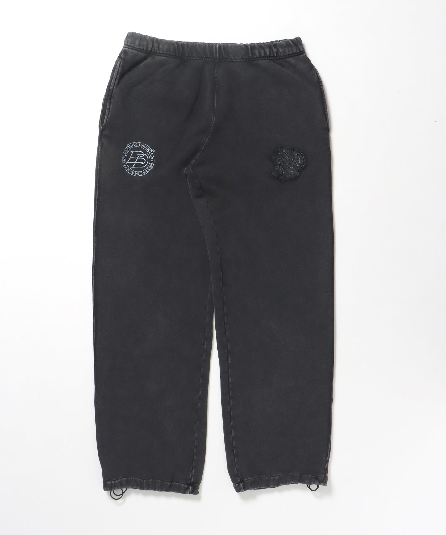 FADED WIDE SWEATPANTS / スウェットパンツ フェード ドローコード ワイド 裏毛 ≪SET UP着用可能≫ ブラック