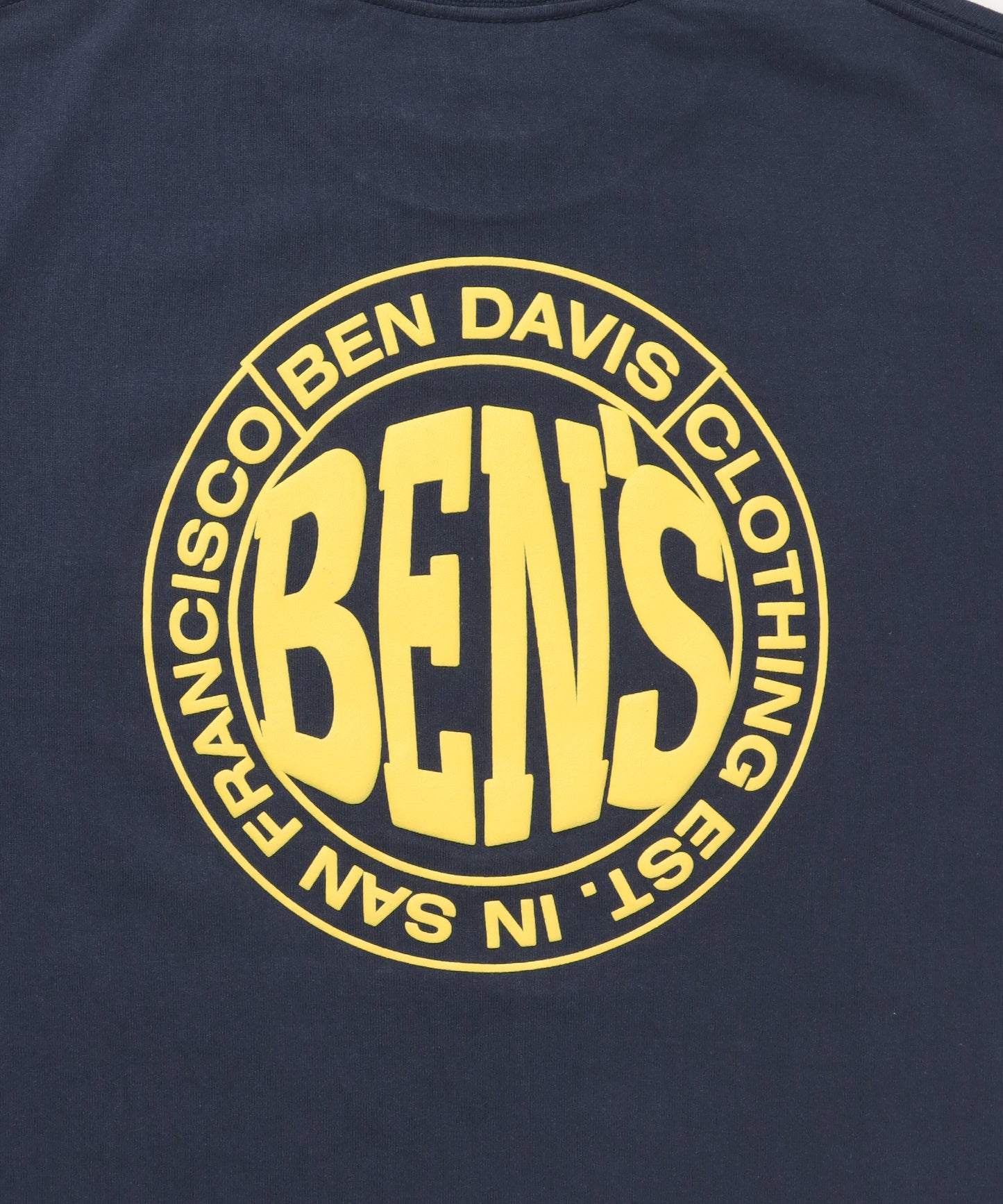 CIRCLE BEN‘S TEE / サークルロゴ Tシャツ 刺繍 半袖 シンプルロゴ ネイビー