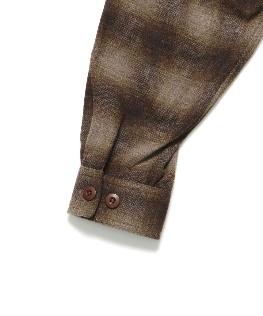HEAVY PLAID ZIP JACKET / ジップジャケット チェック 起毛 ライトアウター ブラウン