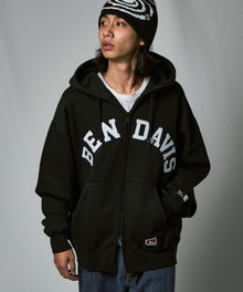 THOSE DAYS ZIP HOODIE / オーバーサイズ 裏起毛 パーカー ジップ フード ブラック