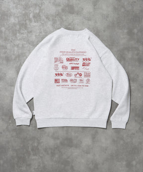 ヘビーウエイトバックダイナーロゴスウェット / 裏起毛 スウェット クルーネック ワンポイント プリント 柄80