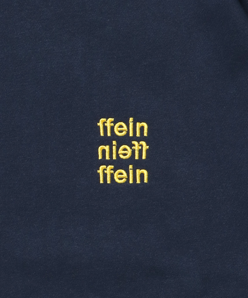 ヘビーウエイト3段ロゴドローコード付スウェット / スウェット トレーナー ロゴプリント ドローコード 裏起毛 ネイビー