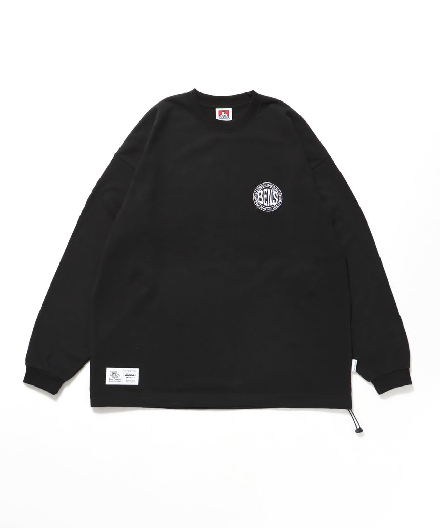 CIRCLE LOGO BRUSHED LS / オーバーサイズ ビックシルエット 長袖 ブラック