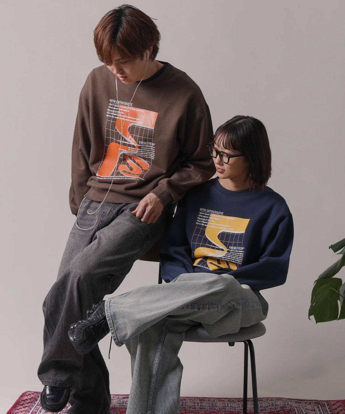 モデル：H178 Size:L：ブラウン H163 Size:M：ネイビー