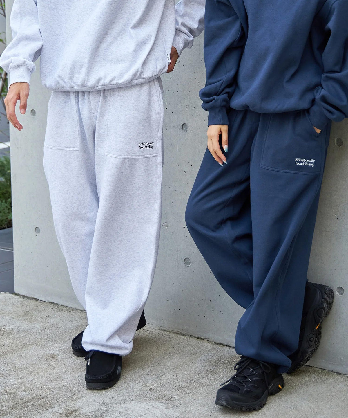 モデル：H175 Size:L:アッシュグレー H163 Size:M:ネイビー