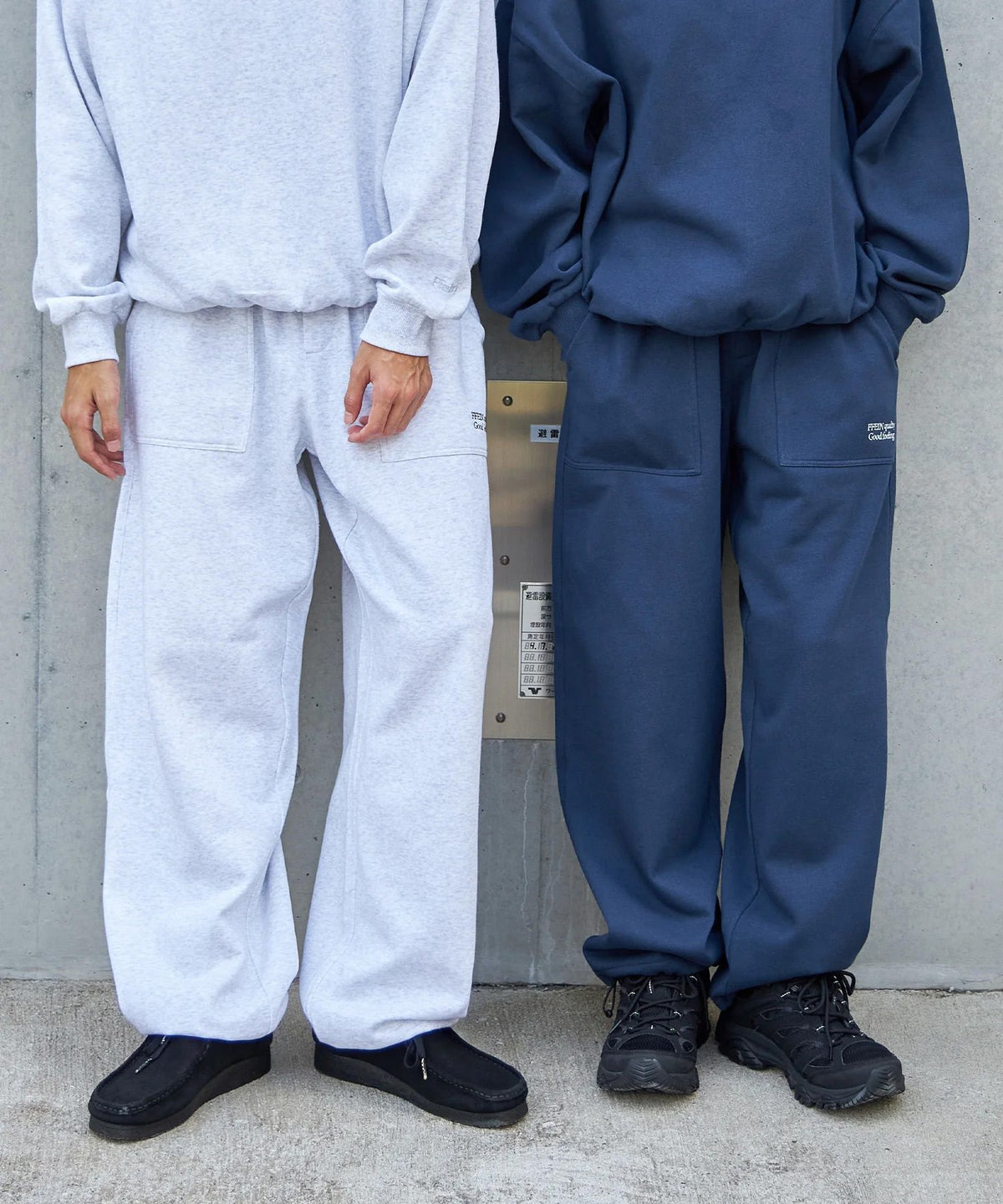 モデル：H175 Size:L:アッシュグレー H163 Size:M:ネイビー