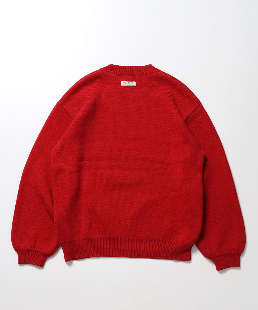 ソフトタッチボリュームスリーブクルーネックニット / ニット クルーネック ピスネーム 長袖 ユニセックス