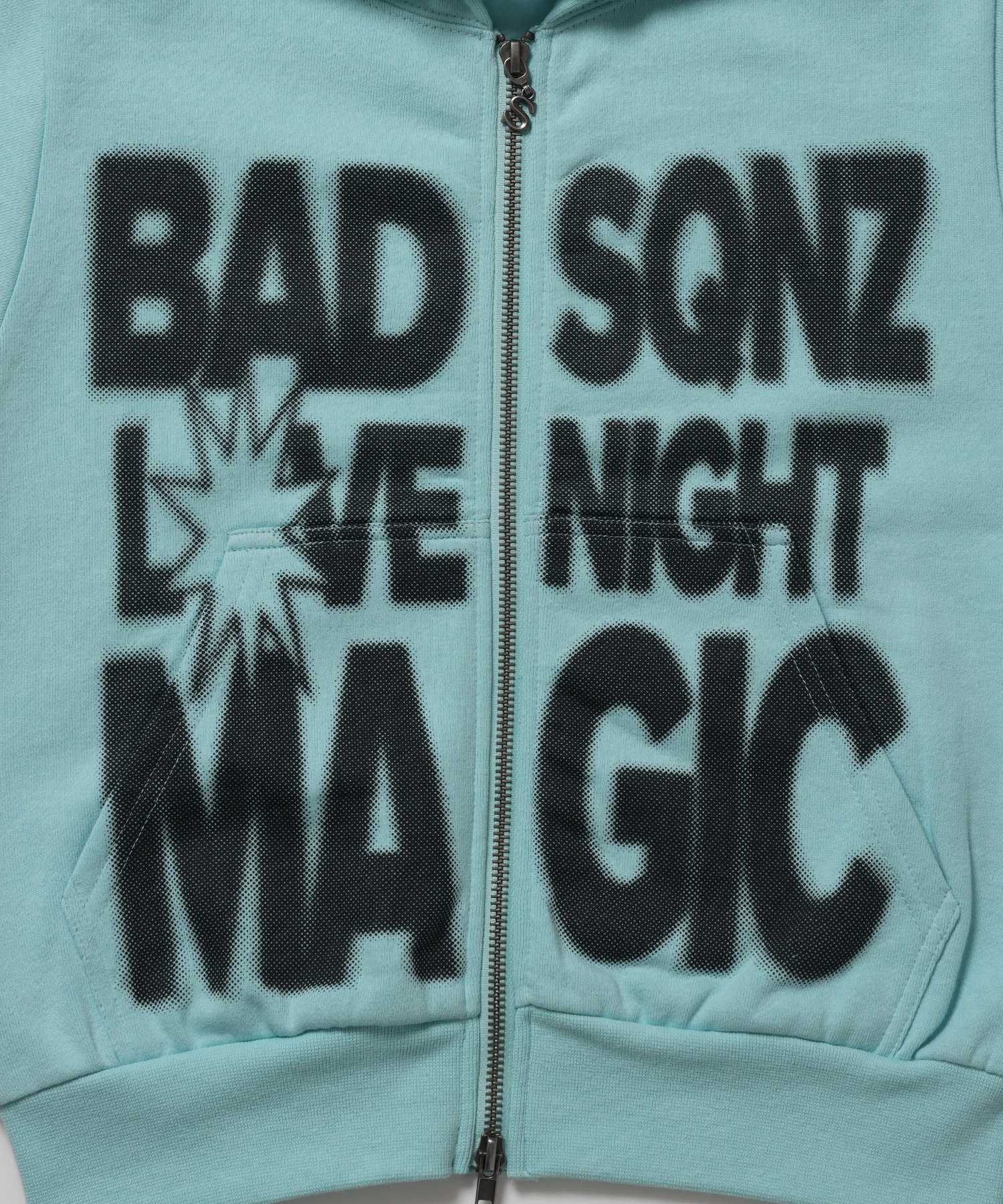 ぼかしビックロゴプリントジップパーカー /sqnzW big logo zip p/k