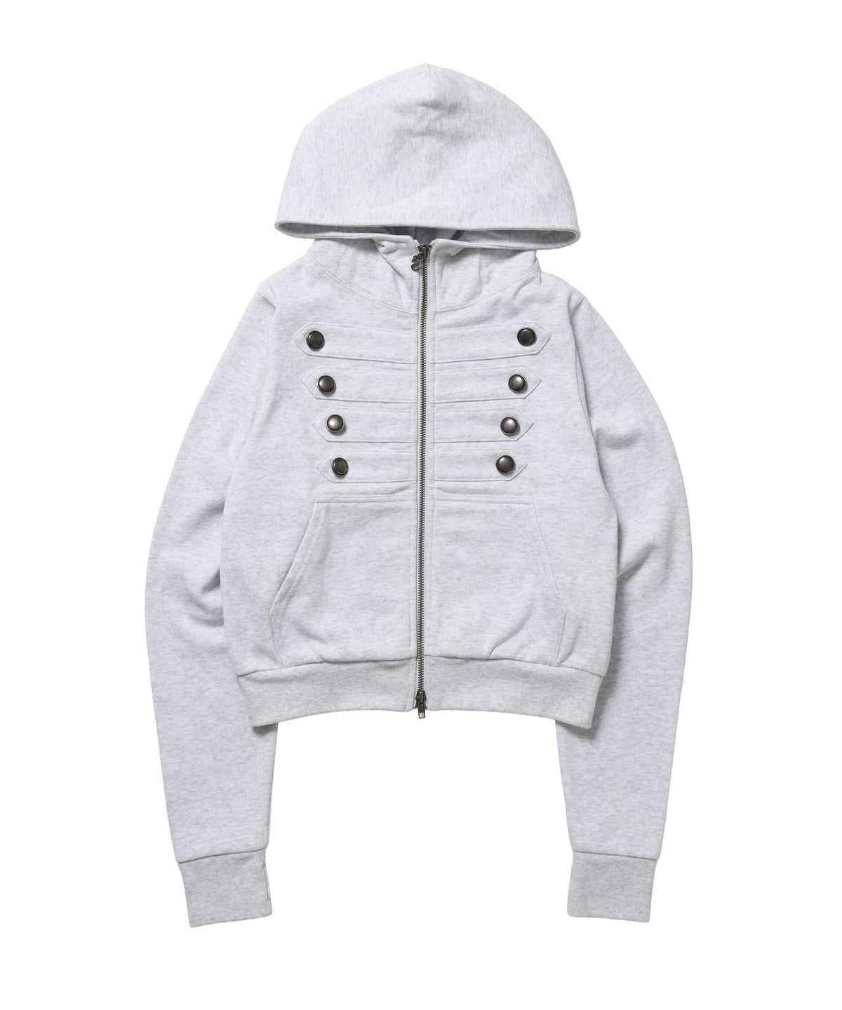 【SEQUENZ（シークエンズ）】※WEB限定 / ナポレオンハイネックジップパーカー / sqnzW napoleon fit zip p/k アッシュグレー