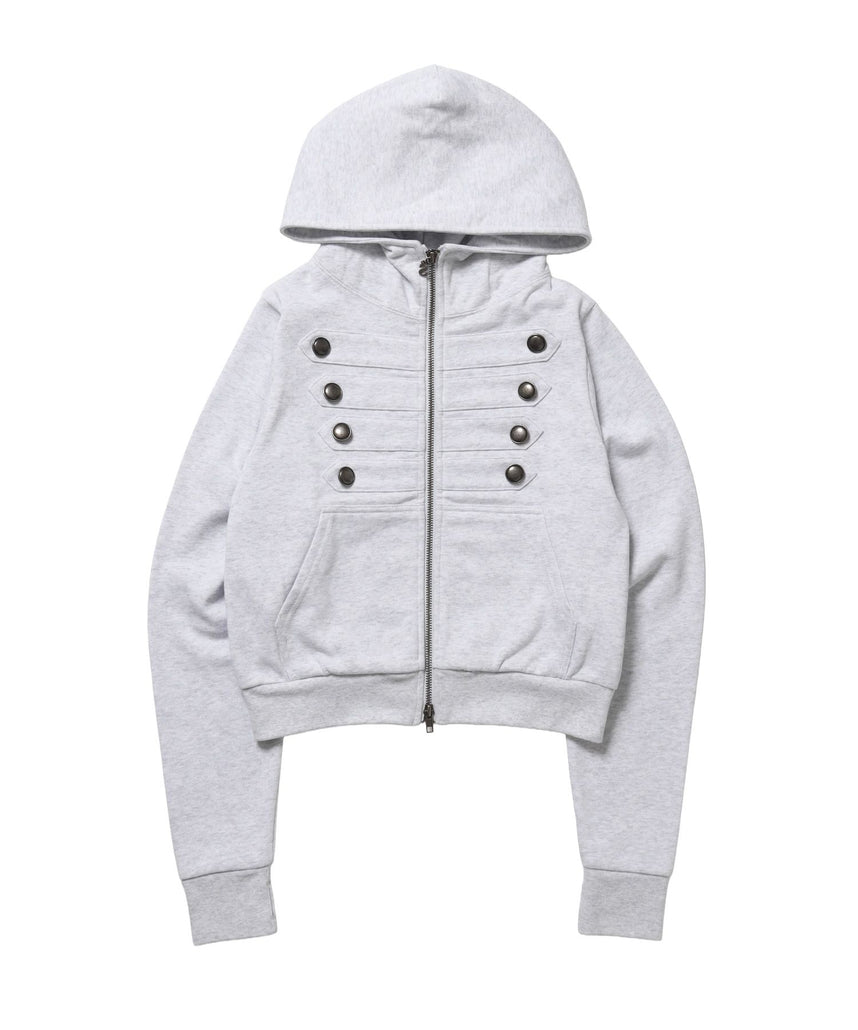 【SEQUENZ（シークエンズ）】※WEB限定 / ナポレオンハイネックジップパーカー / sqnzW napoleon fit zip p/k アッシュグレー