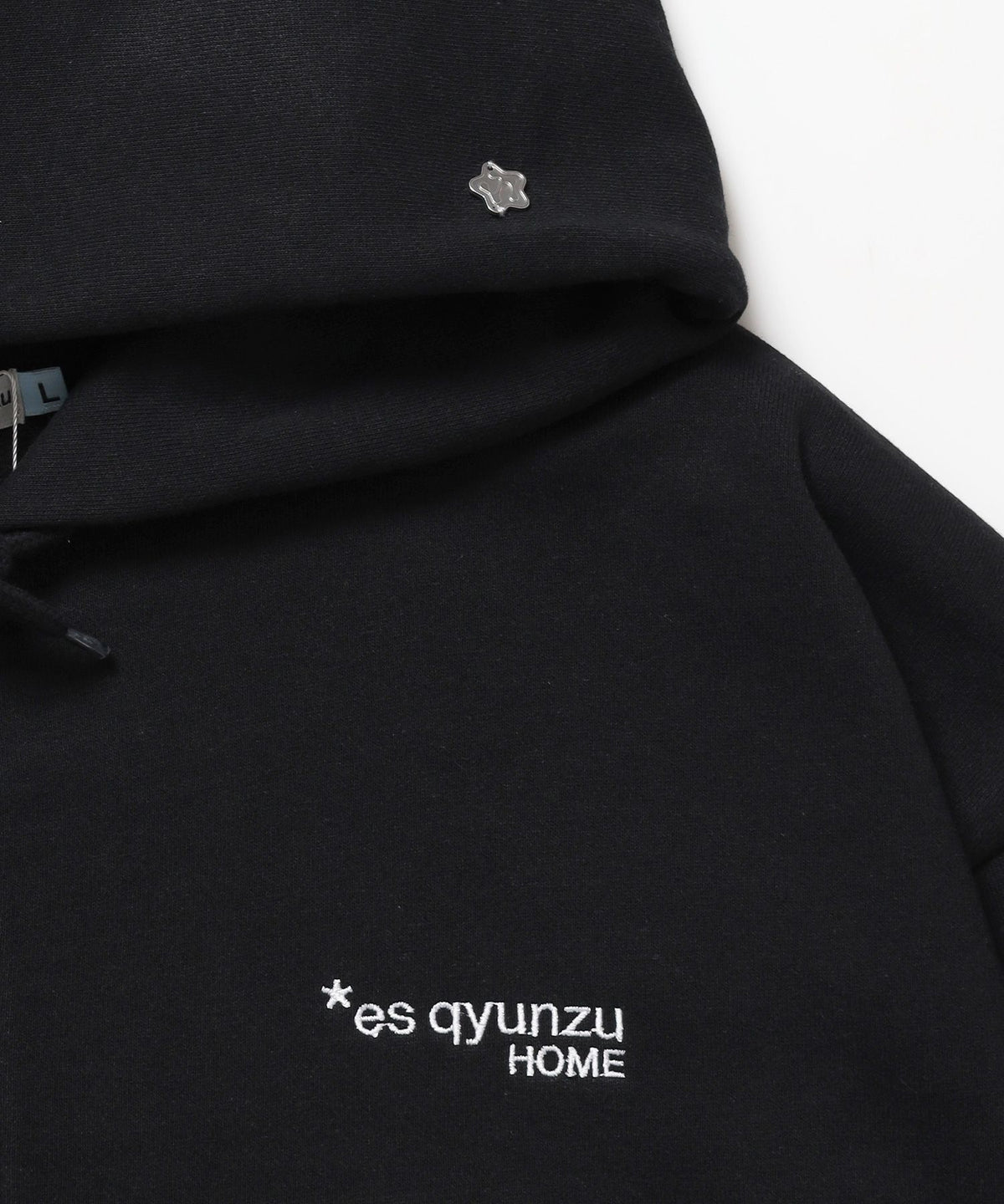 ※WEB限定 / es HOMEロゴ裏起毛ジップパーカー / sqnzU basic logo zip p/k ブラック