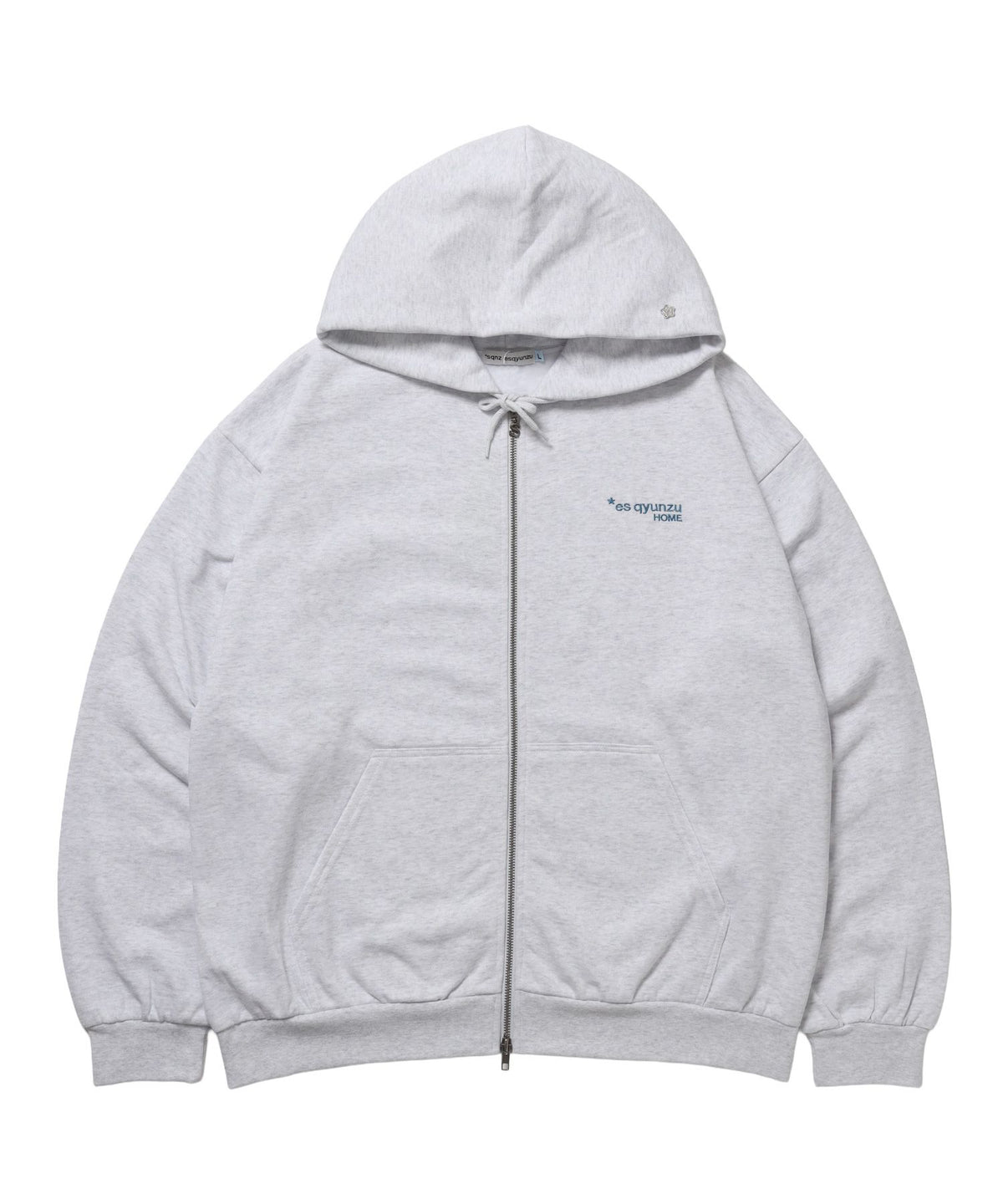 【SEQUENZ（シークエンズ）】※WEB限定 / es HOMEロゴ裏起毛ジップパーカー / sqnz logo zip p/k アッシュグレー