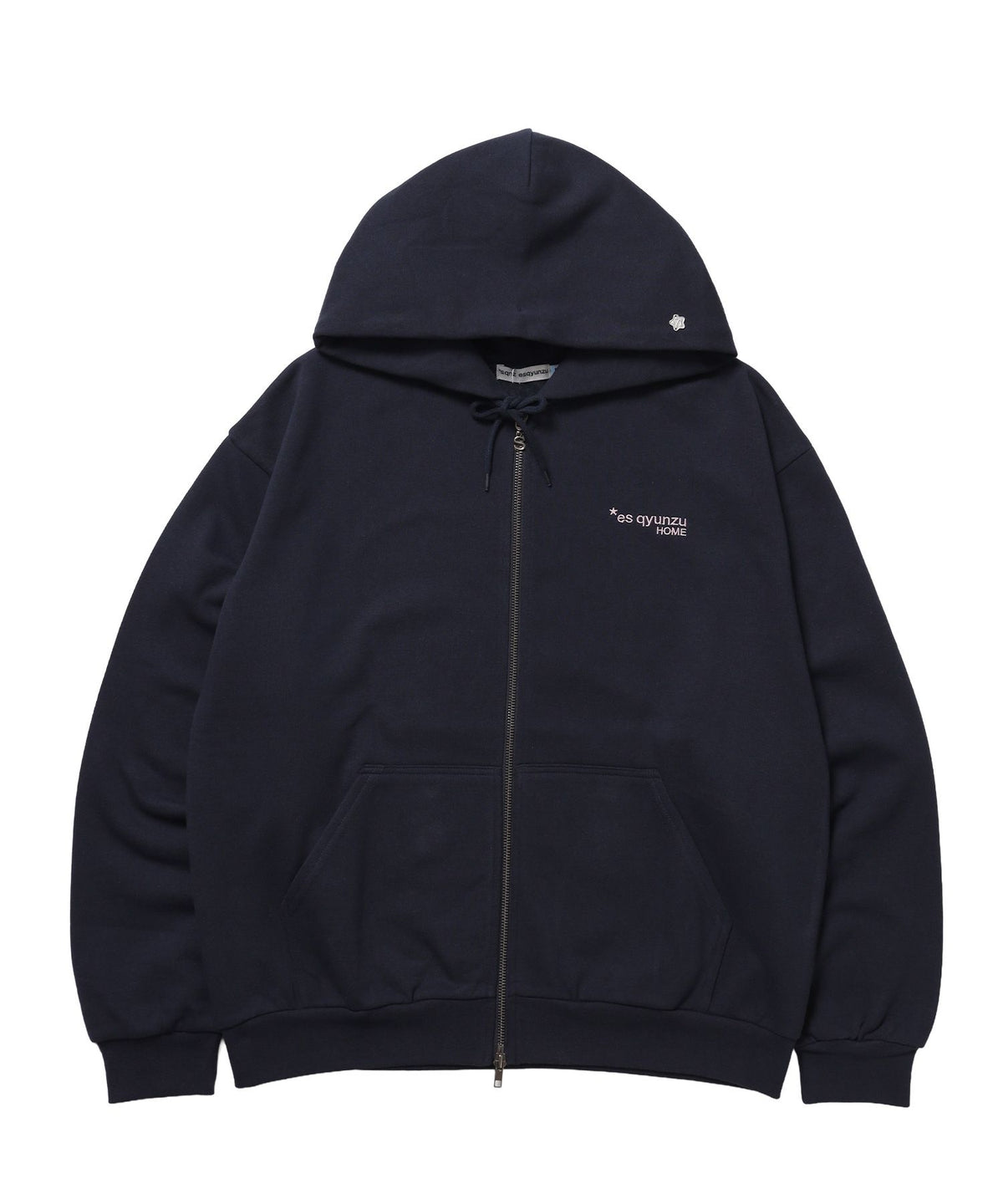 【SEQUENZ（シークエンズ）】※WEB限定 / es HOMEロゴ裏起毛ジップパーカー / sqnz logo zip p/k ネイビー