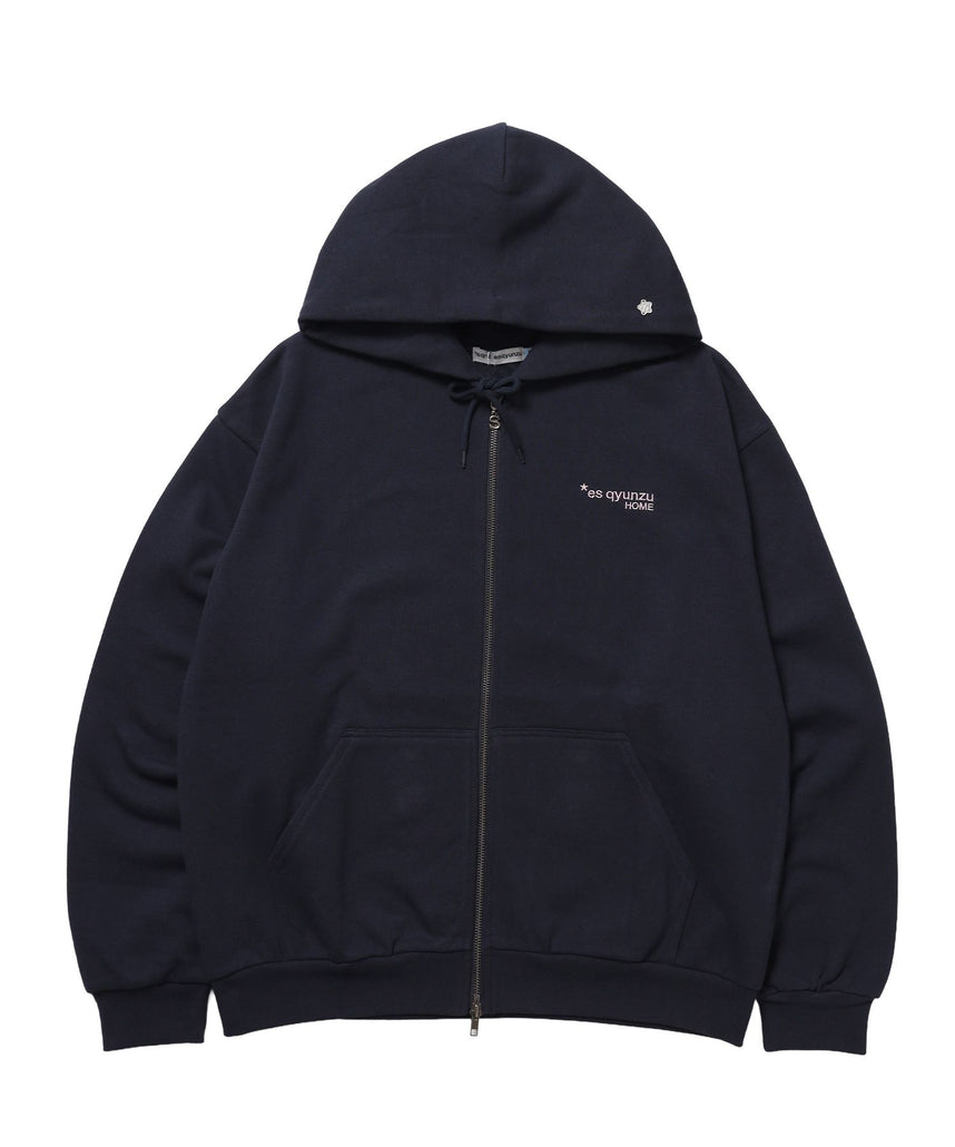 【SEQUENZ（シークエンズ）】※WEB限定 / es HOMEロゴ裏起毛ジップパーカー / sqnz logo zip p/k ネイビー