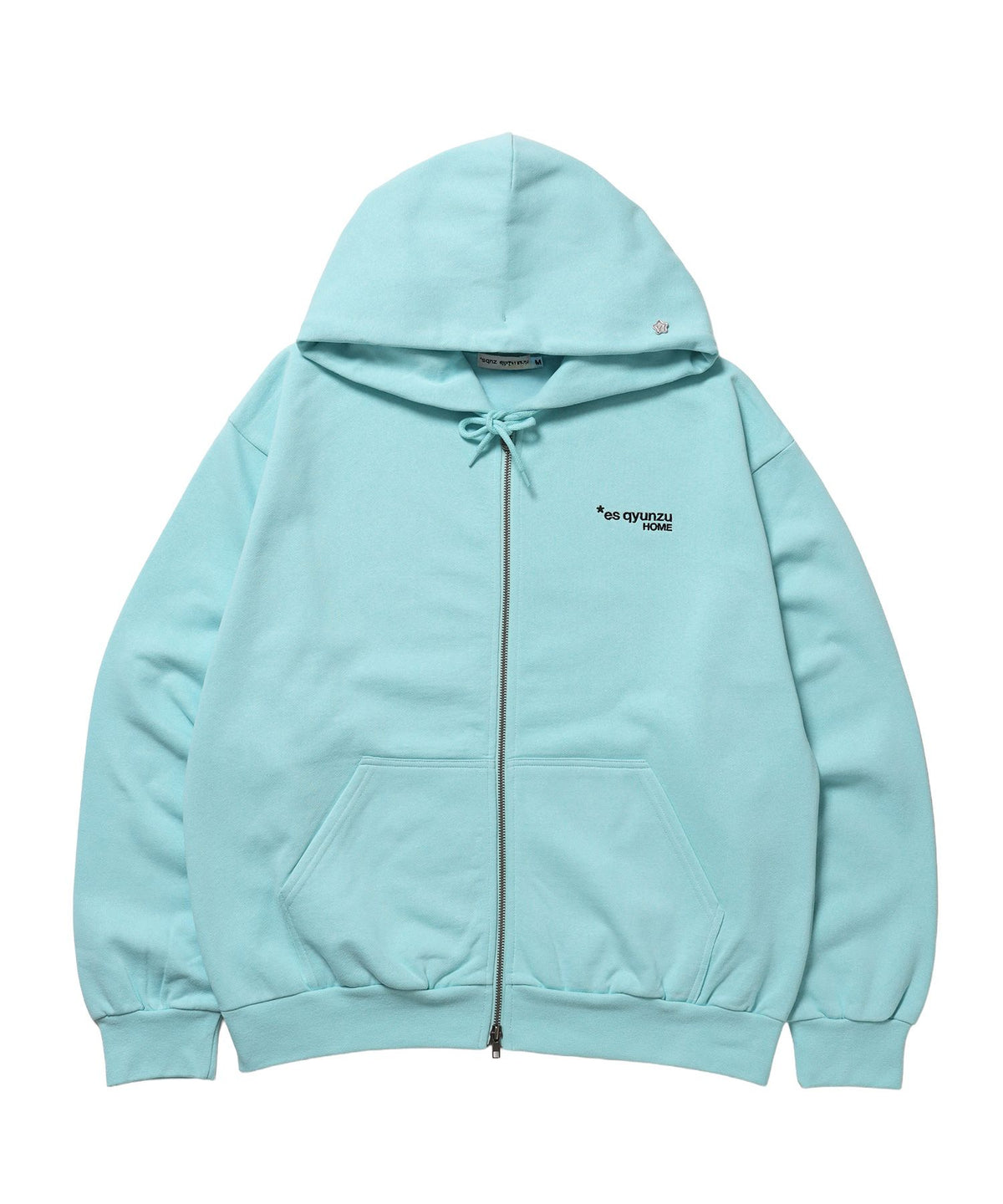 【SEQUENZ（シークエンズ）】※WEB限定 / es HOMEロゴ裏起毛ジップパーカー / sqnz logo zip p/k ターコイズブルー