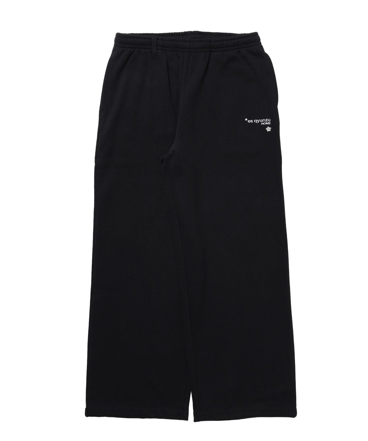 【SEQUENZ（シークエンズ）】※WEB限定 / es HOMEロゴ裏起毛スウェットパンツ / sqnz logo sweat pants ブラック