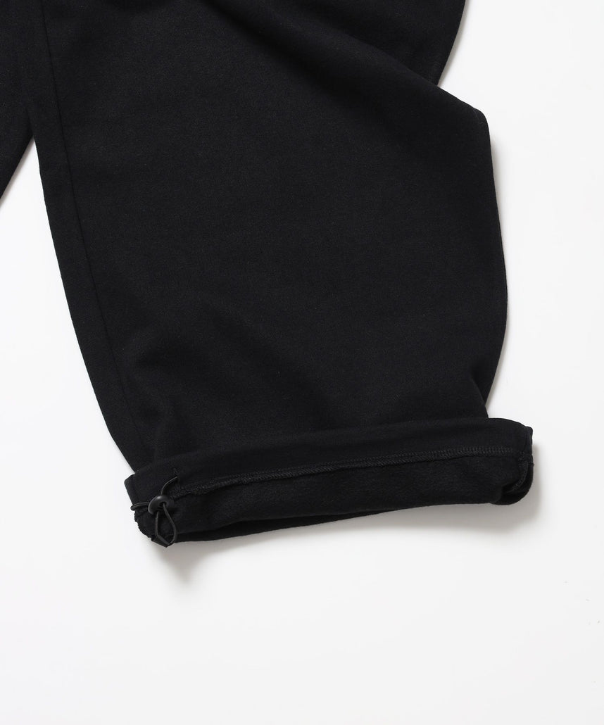 ※WEB限定 / es HOMEロゴ裏起毛スウェットパンツ / sqnzU basic logo sweat pants ブラック