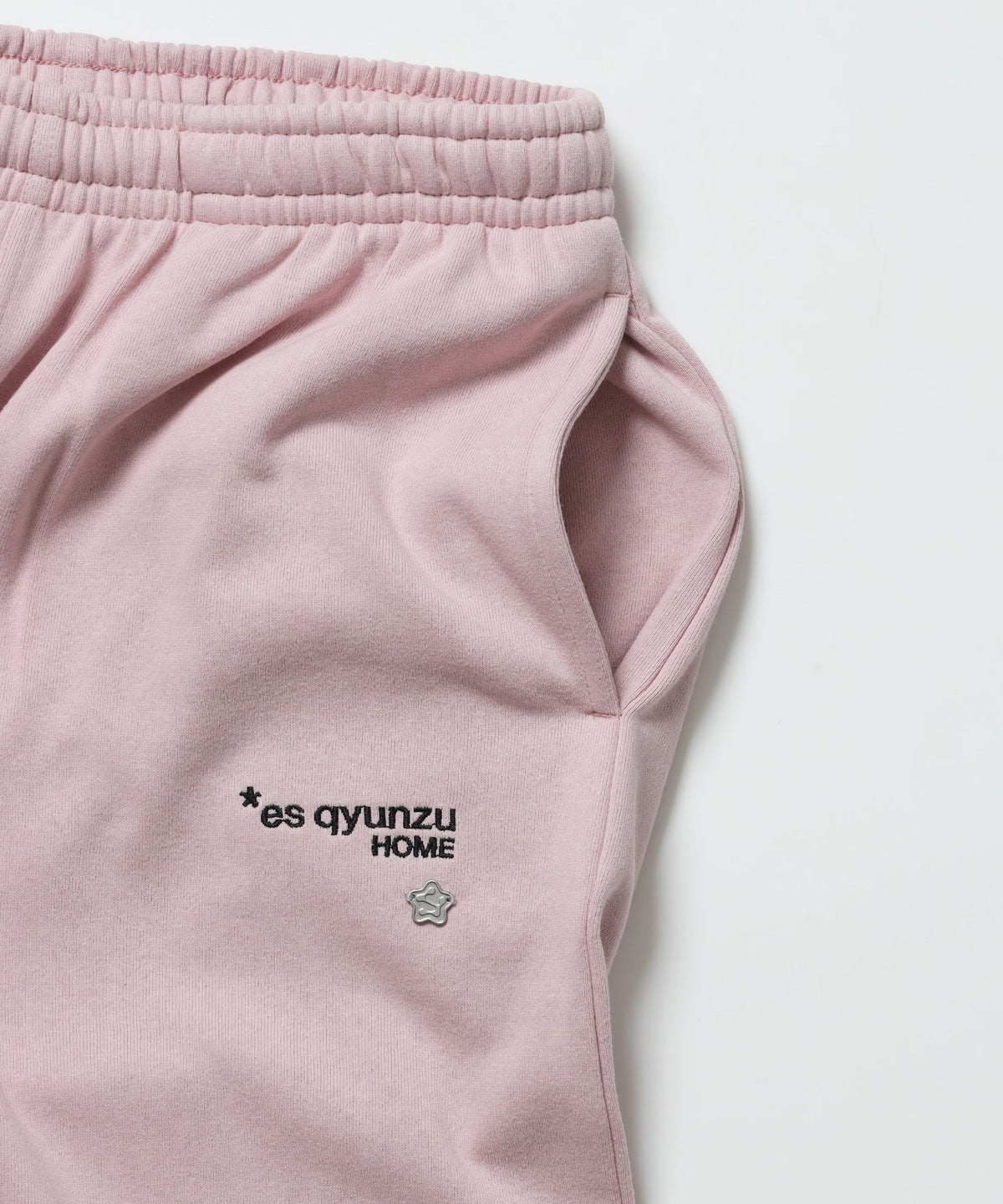 ※WEB限定 / es HOMEロゴ裏起毛スウェットパンツ / sqnzU basic logo sweat pants ピンク