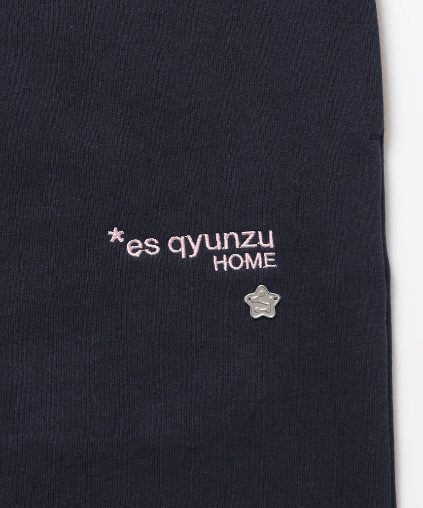 ※WEB限定 / es HOMEロゴ裏起毛スウェットパンツ / sqnzU basic logo sweat pants ネイビー