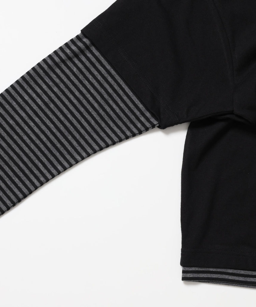ぼかしプリントフェイクレイヤードロンT / sqnzU fake layered l/s tee
