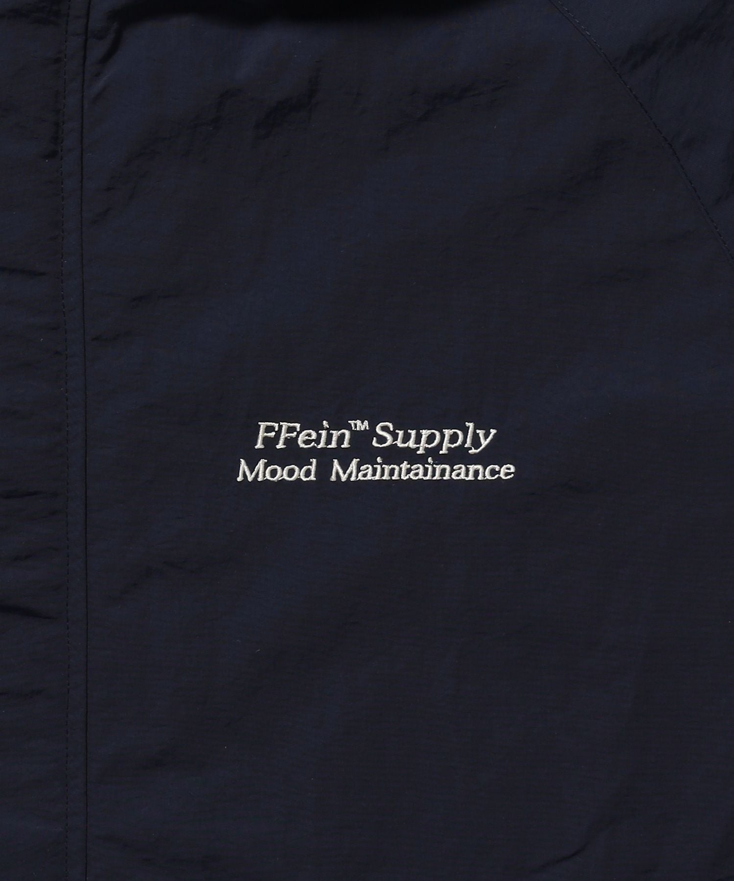 【撥水加工】FFEIN(フェイン)2WAY フード収納ナイロンブルゾン / ナイロン 2WAYアウター 撥水加工 ジャケット 刺繍 ユニセックス