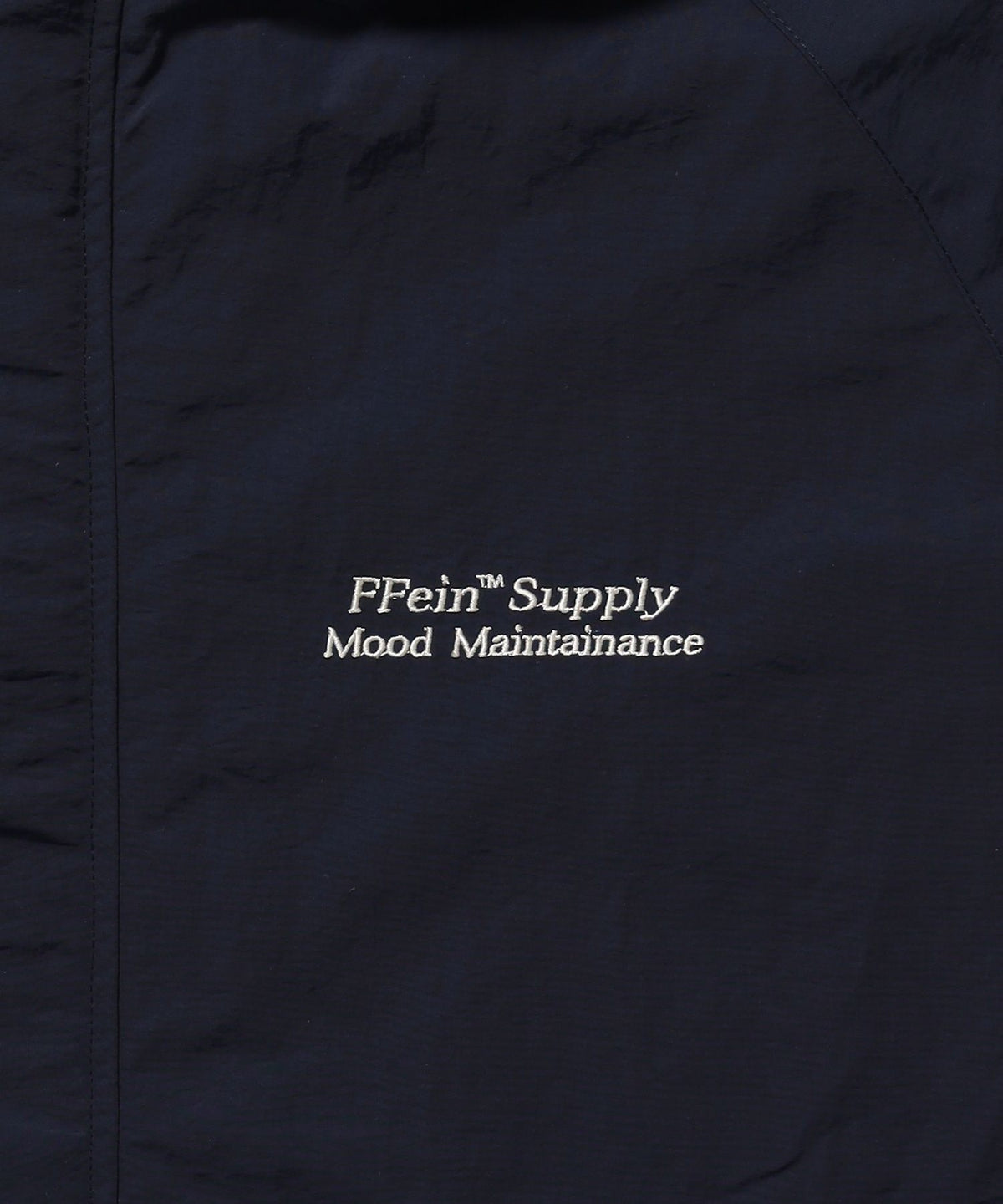 【撥水加工】FFEIN(フェイン)2WAY フード収納ナイロンブルゾン / ナイロン 2WAYアウター 撥水加工 ジャケット 刺繍 ユニセックス