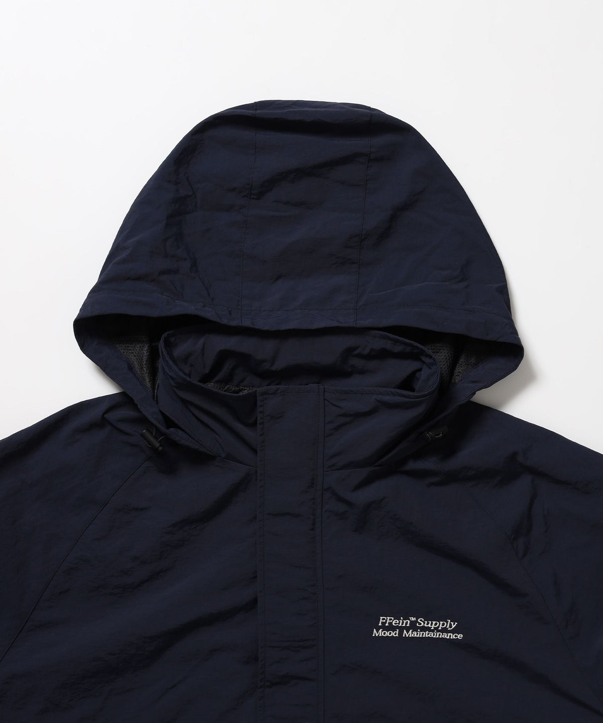 【撥水加工】FFEIN(フェイン)2WAY フード収納ナイロンブルゾン / ナイロン 2WAYアウター 撥水加工 ジャケット 刺繍 ユニセックス
