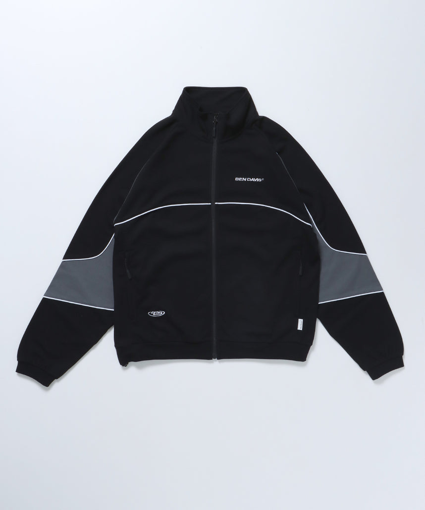 NICE PANELLED TRACK JACKET / オーバーサイズ ブロークコア ブラック