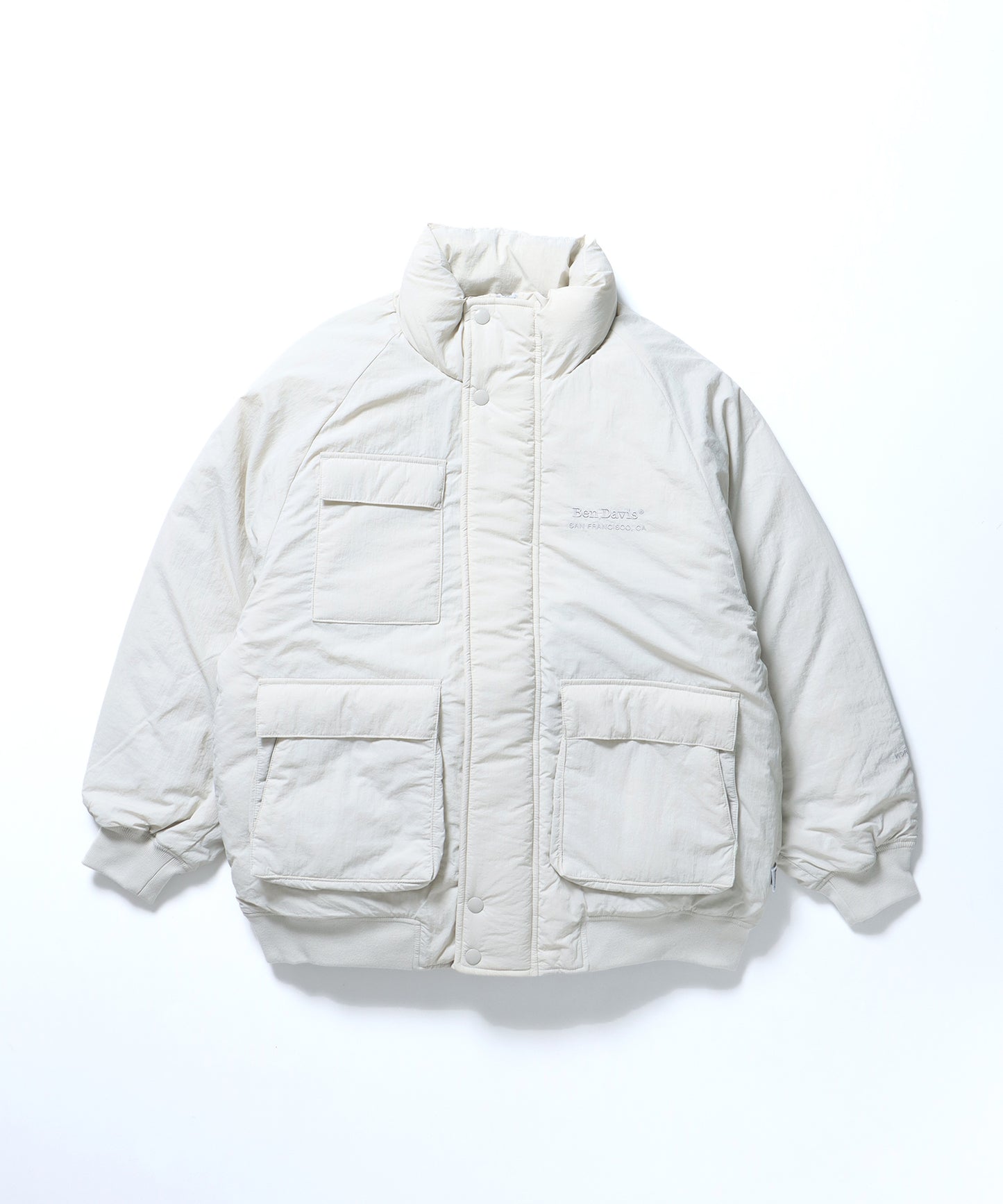 POLAR WORKERS JACKET / ダウン ジップ ドローコード アイボリー