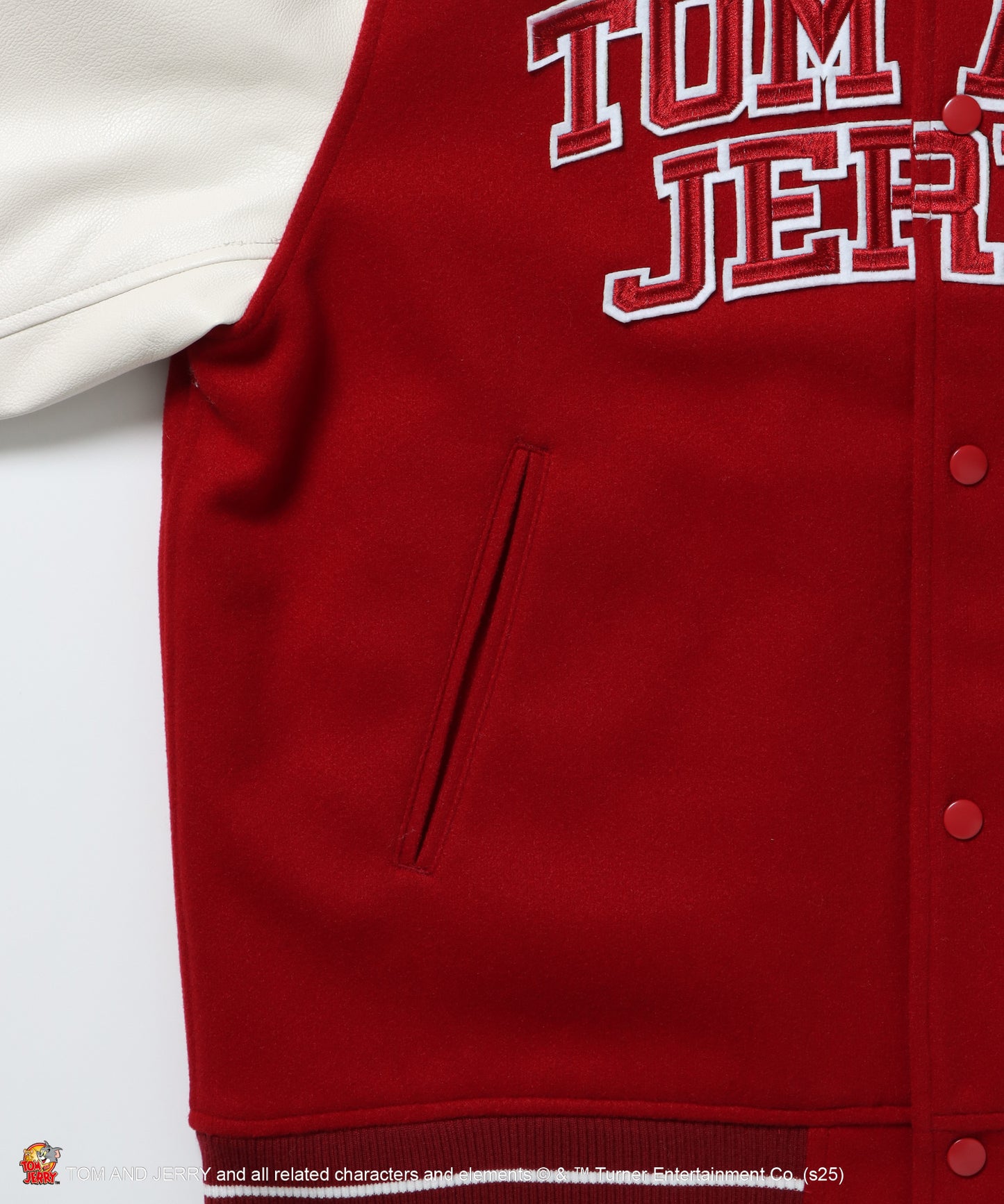 TJ 2025 STADIUM JACKET / オーバーサイズ ビッグシルエット 刺繍 アウター ジャケット レッド