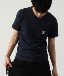 BEN'S POCKET TEE(REG) / ポケット 半袖 ワンポイント レギュラーサイズ ヘビーウエイト クルーネック ネイビー