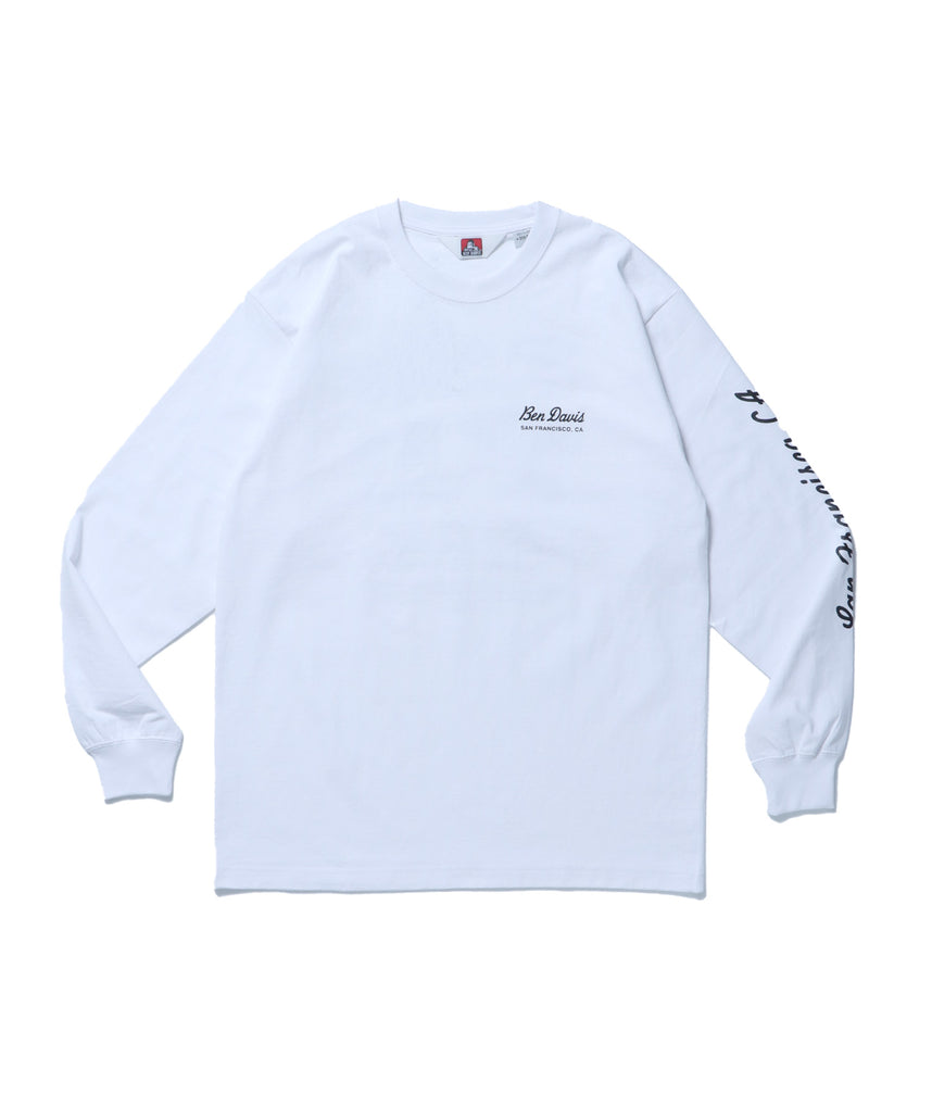 SPONSORED L/S TEE[REG] / ロンT 長袖 ワンポイント レギュラーサイズ ロゴ ホワイト