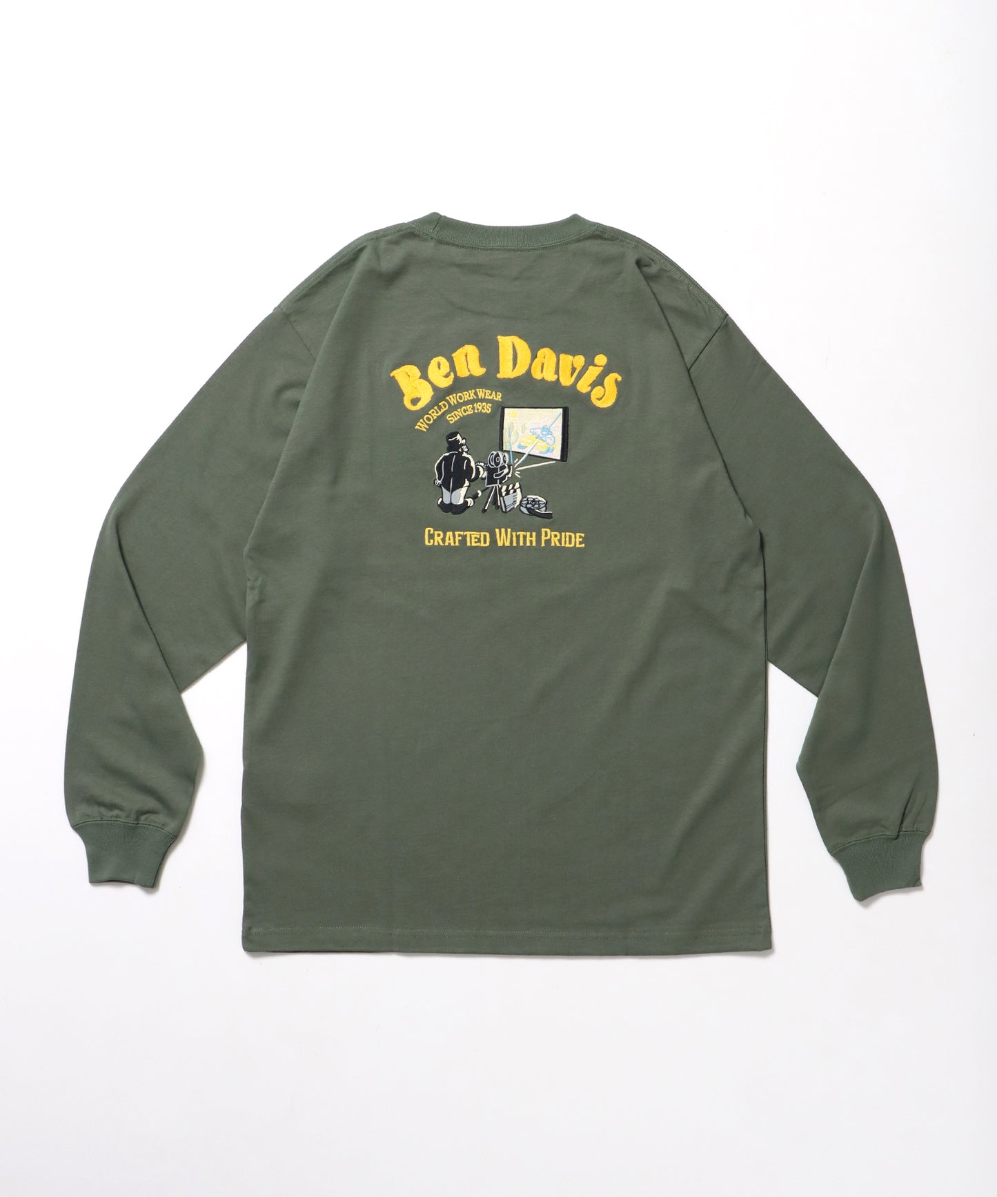 THEATER EMBRO L/S TEE[REG] / ロンT 長袖 ワンポイント レギュラーサイズ 刺繍 グリーン