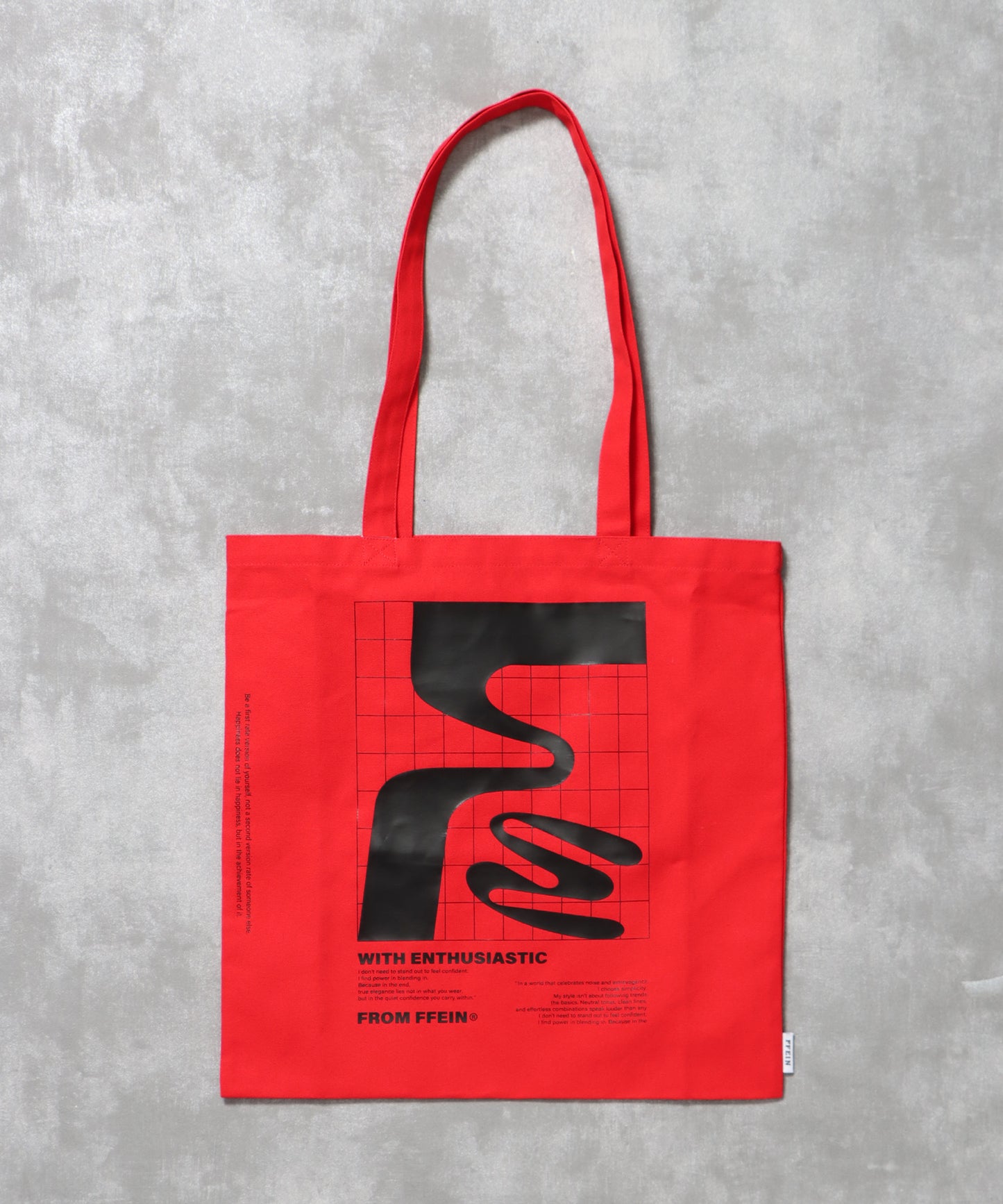 グラフィックプリントトートバッグ / ユニセックス バッグ 雑貨 トート レッド