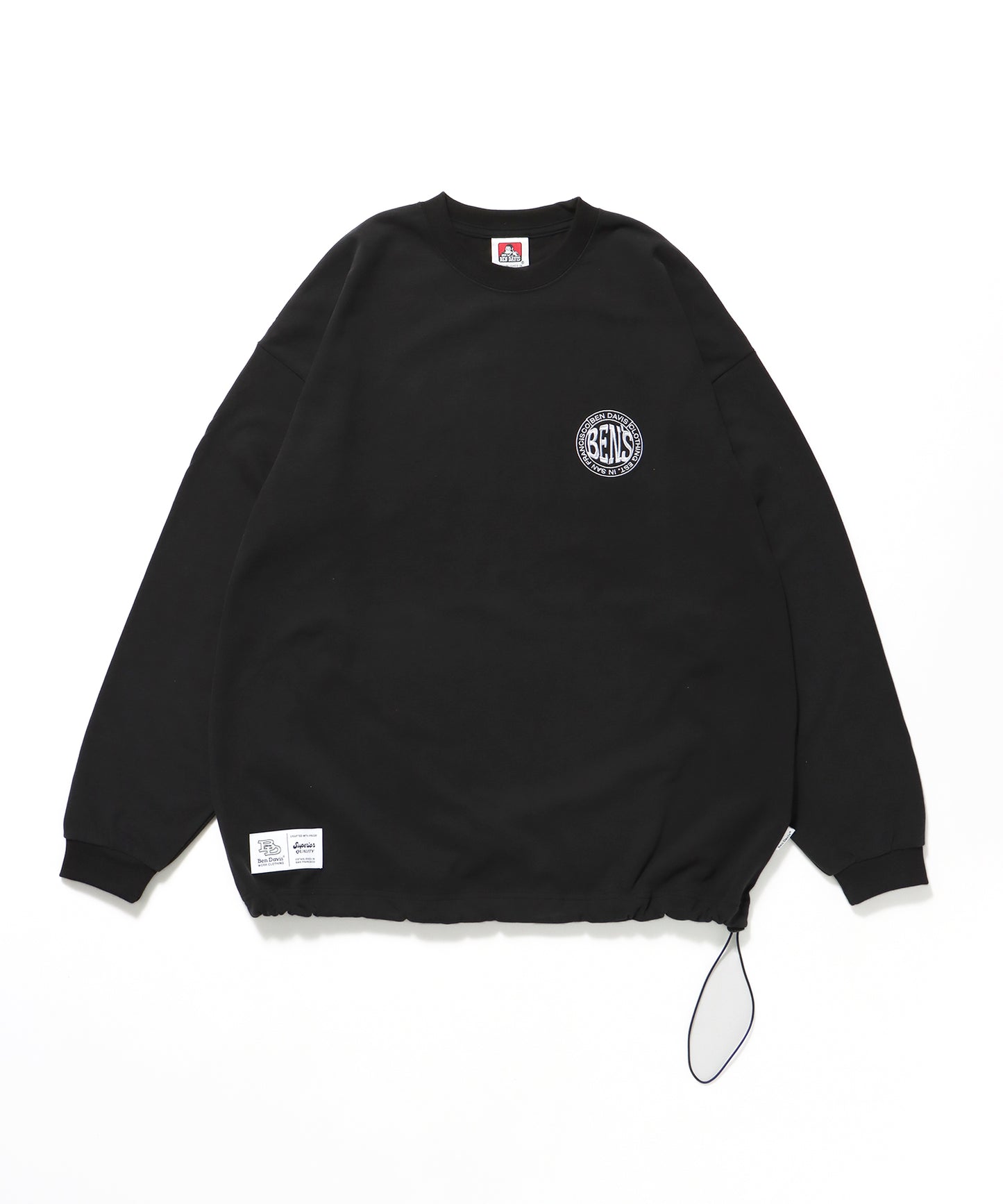 CIRCLE LOGO BRUSHED LS / オーバーサイズ ビックシルエット 長袖 ブラック